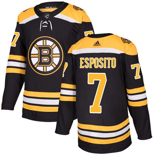 Adidas Men Boston Bruins #7 Phil Esposito Black Home Authentic Stitched NHL Jersey